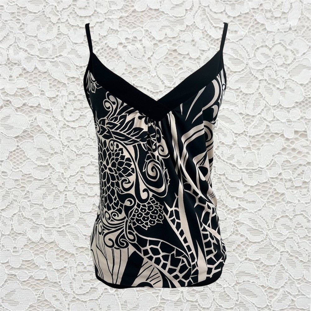 vintage y2k tuscan mom abstract patterned tank top